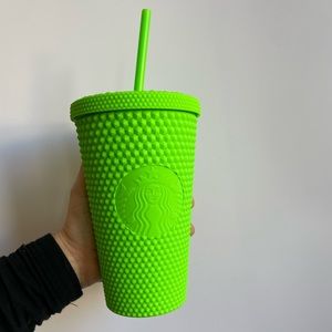 Starbucks Neon Green stubbed tumbler